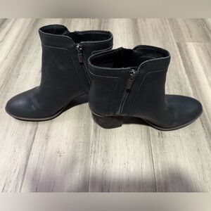 Black Leather Ankle Boots